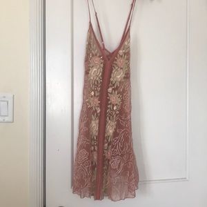 Free People embroidered slip